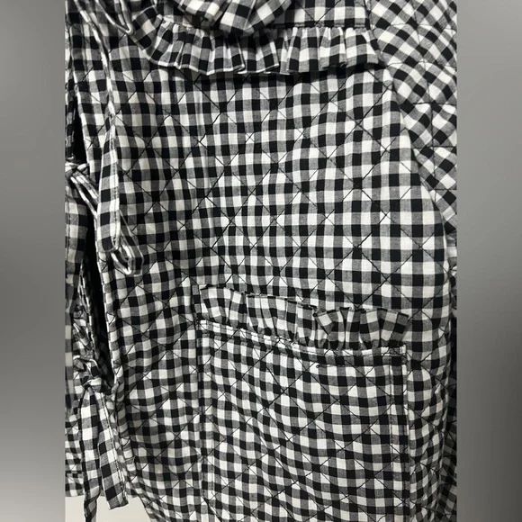 Black and White Checkered Women's Jacket Avec les Filles NWT - Picture 4 of 7